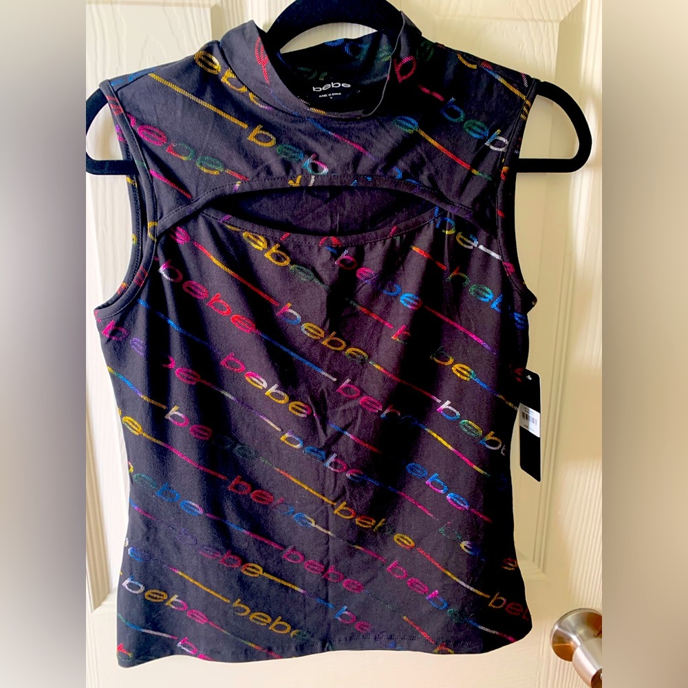 Bebe Rainbow Colored Top (Large)